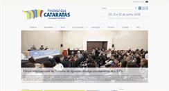 Desktop Screenshot of festivaldeturismodascataratas.com