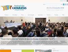 Tablet Screenshot of festivaldeturismodascataratas.com